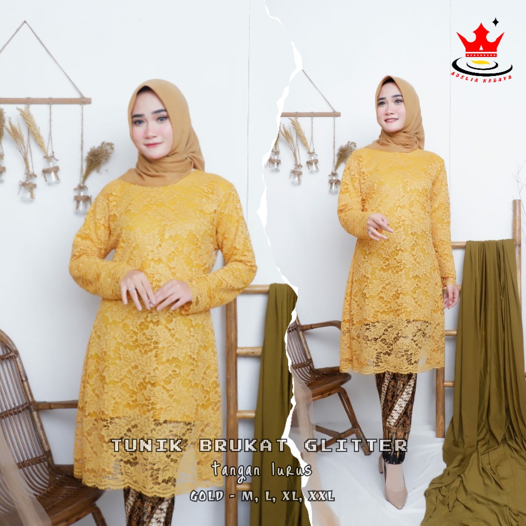 ADE&gt; WOW HADIR LAGI!! KEBAYA MODERN TERPOPULER / BAJU KEBAYA TUNIK BRUKAT / TUNIK BRUKAT MODERN