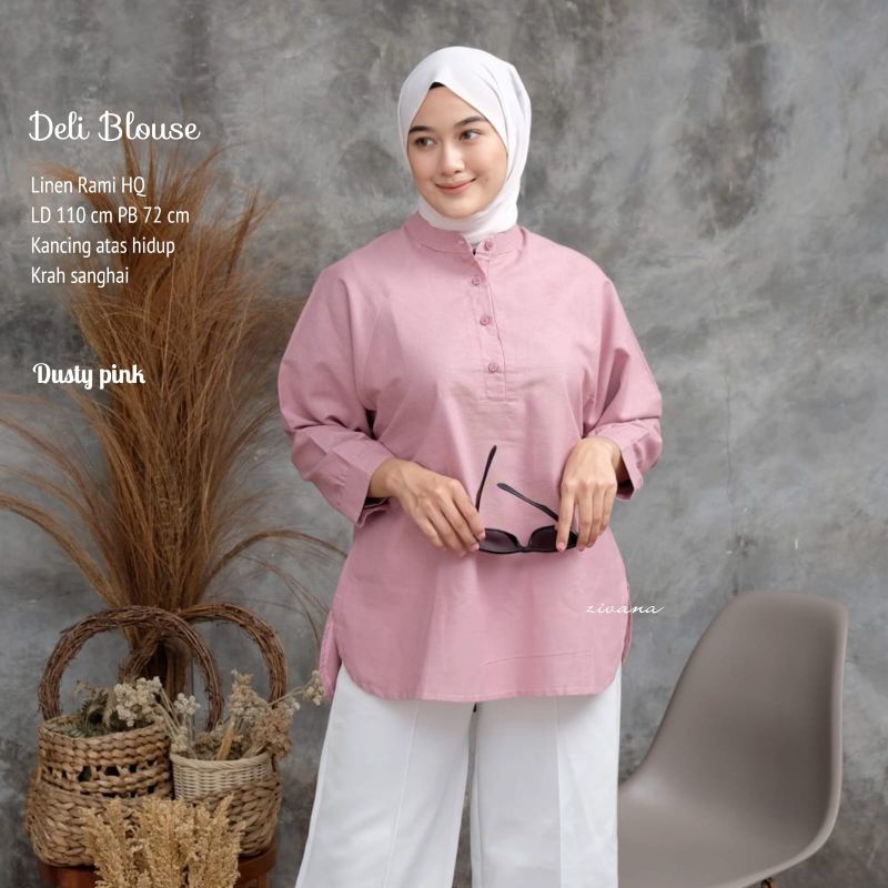 Deli Blouse Linen Rami LD ±110cm //JF5456