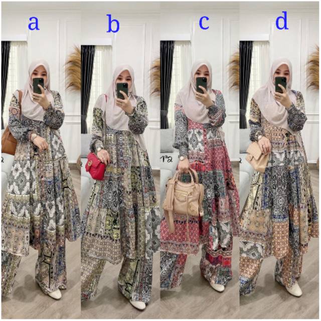 Jihan set ( kulot+tunik) original dlovera