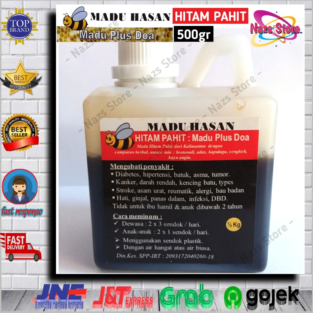 

Madu Hitam Pahit Kalimantan Hasan Plus Doa 100% Asli & Murni 500Gram