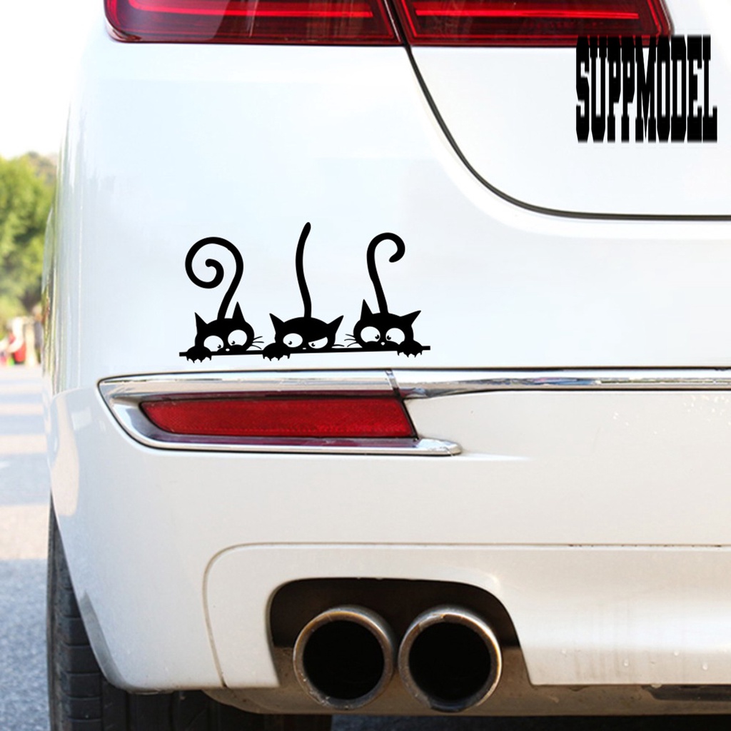 Stiker Decal Motif Kucing Bahan Vinyl Untuk Dekorasi Mobil