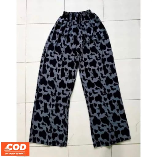 Celana Kulot Rayon Panjang Dewasa Motif  Sapi