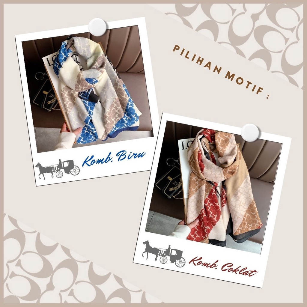 Syal Branded Scarf Mewah Elegant Sutra Hadiah Cewek-4