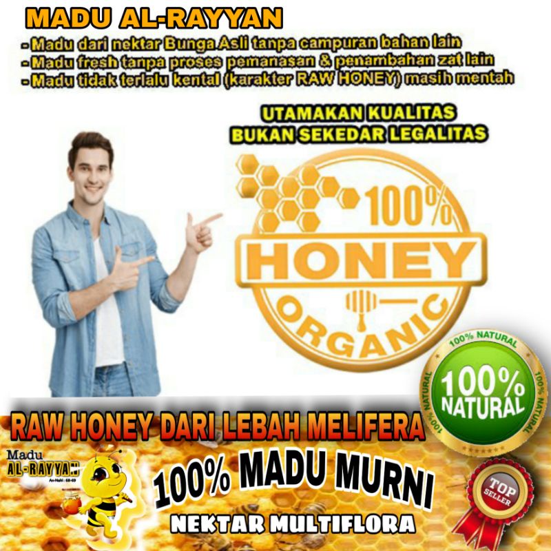 Madu Murni Raw Honey 1kg - Madu Asli | Madu Al rayyan