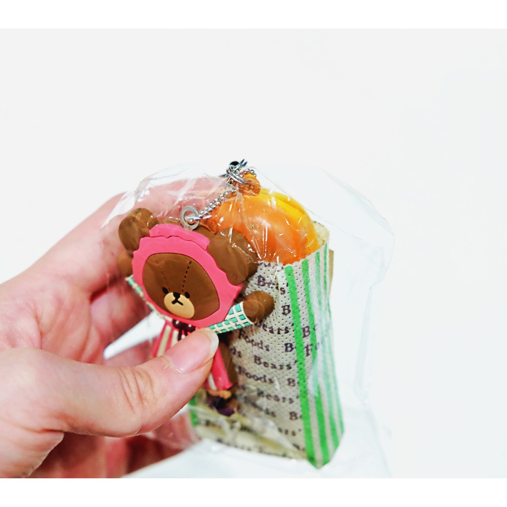 RARE BEAR SCHOOL JACKIE FRENCH BREAD LOAF TAG SQUISHY