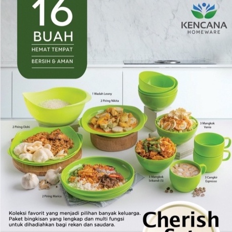 Prasmanan Cherish Set Kencana isi 16 PCS