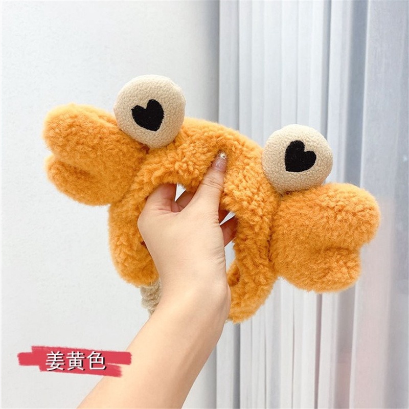 AC013 Bandana Bando Headband Makeup atau Cuci Muka Motif Imut dan Lucu Model Korea Crab Mata Love