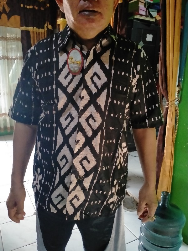 Bswart Batik Hrb026 Kenongo Hem Pendek Padi Pekalongan M L Xl Batik Pria Murah Modern Grosir