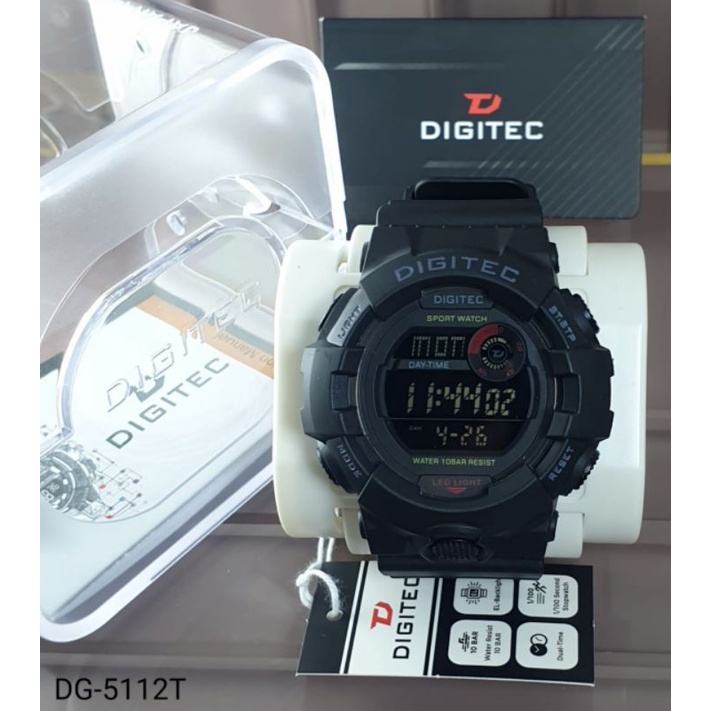 Jam Tangan Pria Digitec Original 5112 Digital Time Tahan Air Garansi Resmi Gratis Ongkir COD