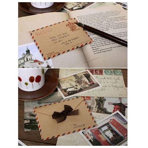 Vintage Airmail Style Envelope (10pcs)