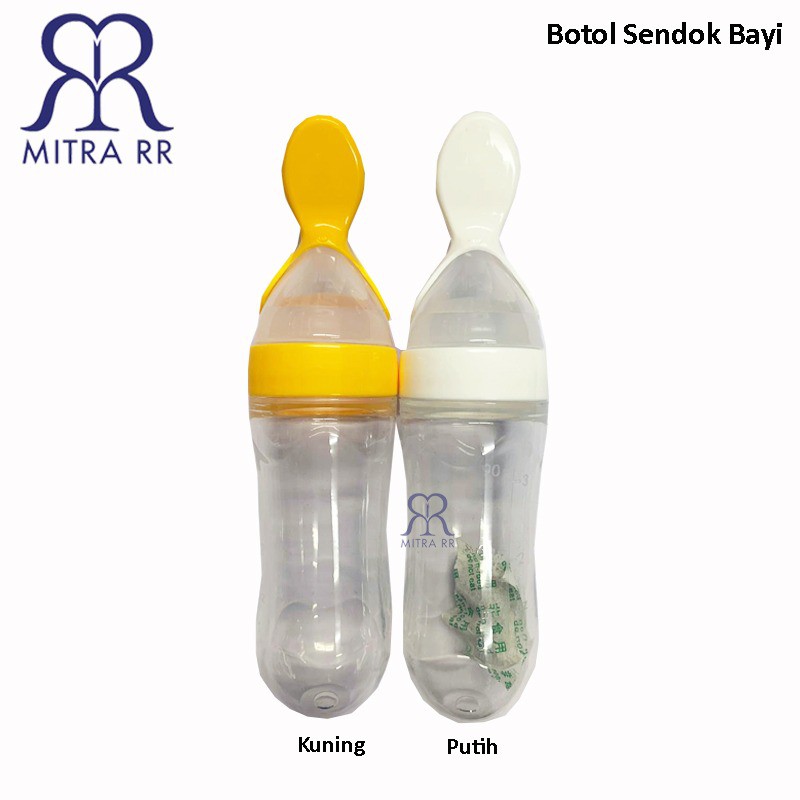 Botol Susu Sendok Bayi MPASI Bahan Silicon Feeding Alat Training Makan Bayi Peralatan MPASI BPA FREE