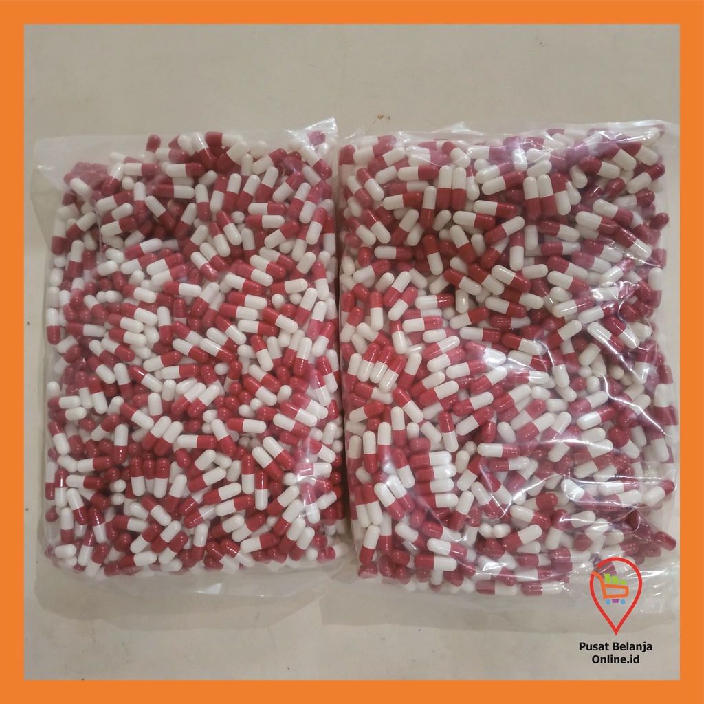 Cangkang Kapsul _ Ukuran No 000 00 0 1 2 3 Warna Warni Hijau Kosong Nomor - Halal - capsul - Serbuk