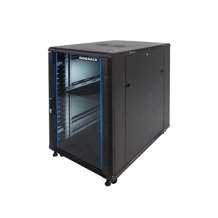 Indorack IR9020G Standing Close Rack 19&quot; 20U Glass Door Depth 900mm STANDING CLOSE RACK 20U GLASS