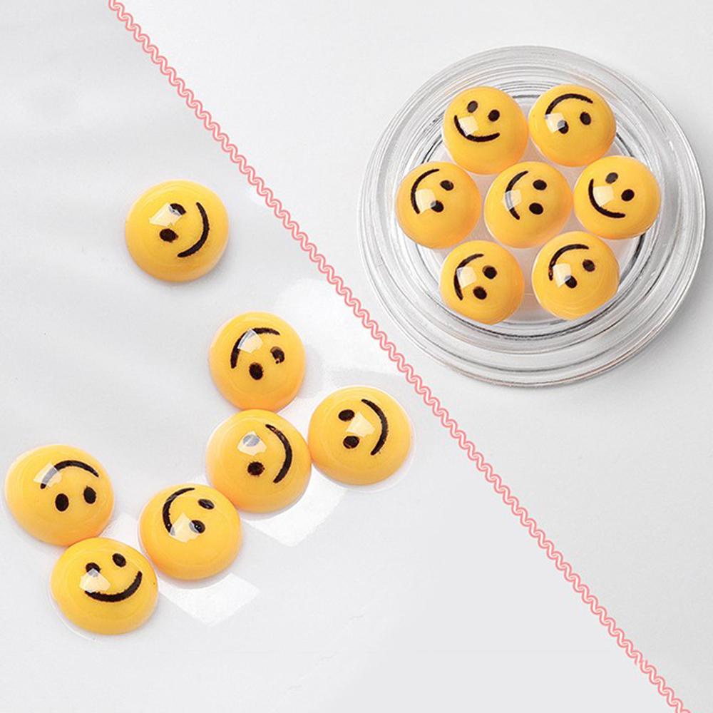 Agustina Smiley Face Perhiasan Kuku Jepang Lucu Ikatan Simpul DIY Nail Art