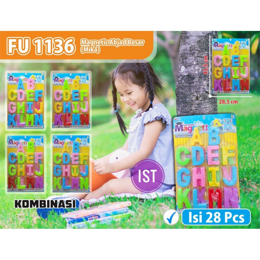 mwn.toys Mainan Magnetic Game Huruf Abjad Jumbo No FU1136