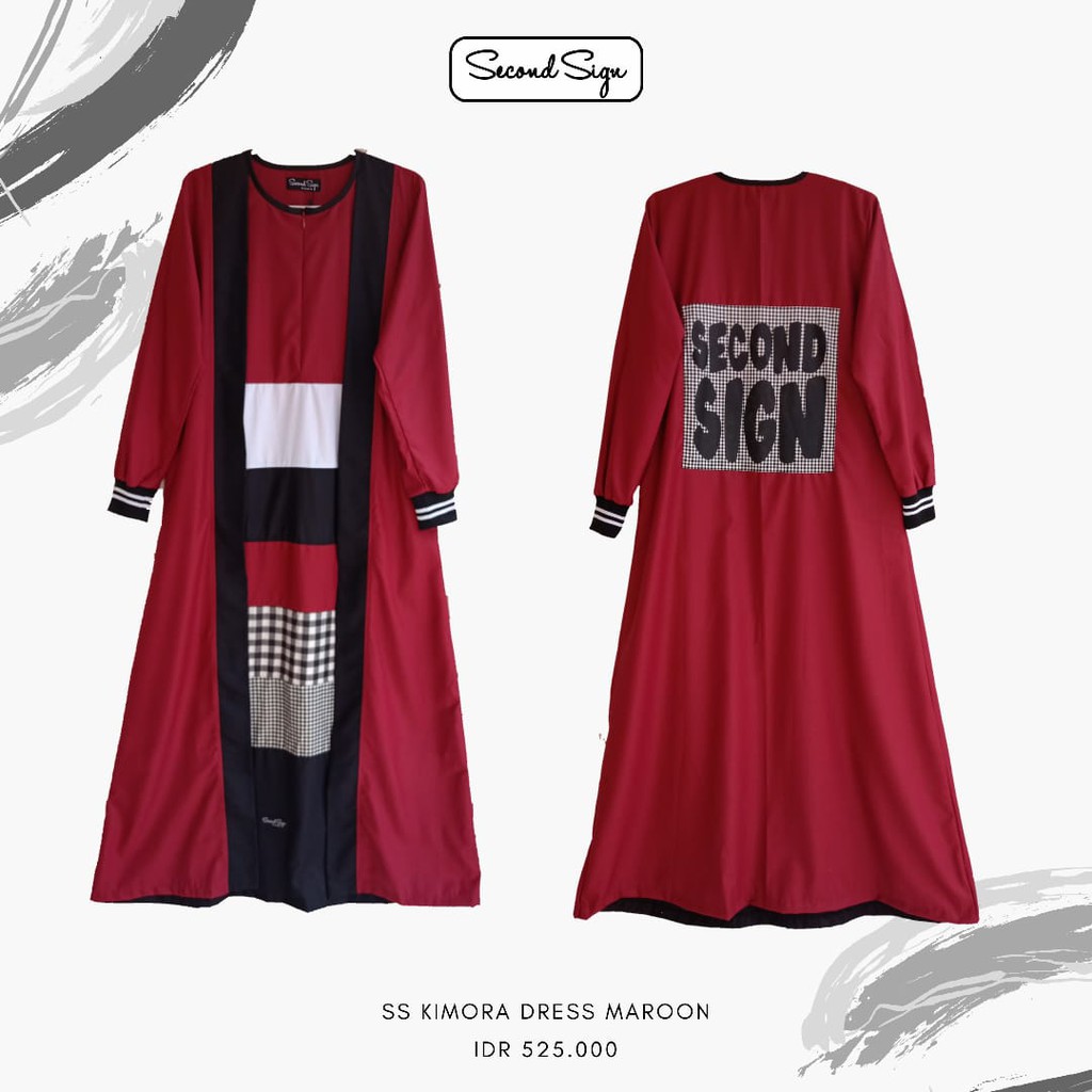 Gamis kaos kimora ori second sign