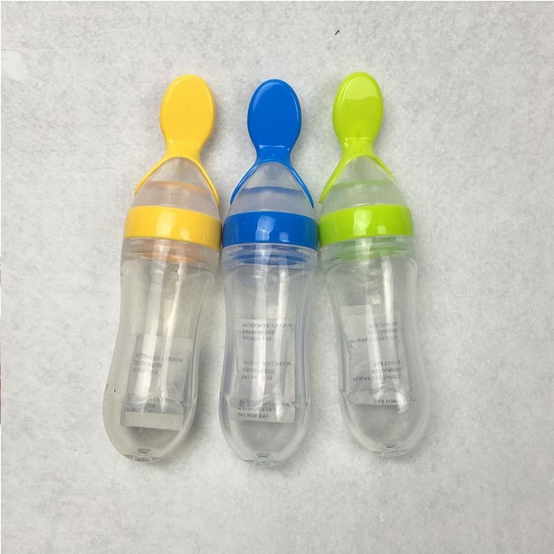 HOPE STORE - BOTOL DOT SILICONE SENDOK MAKAN BAYI / Botol Sendok Spoon feeder