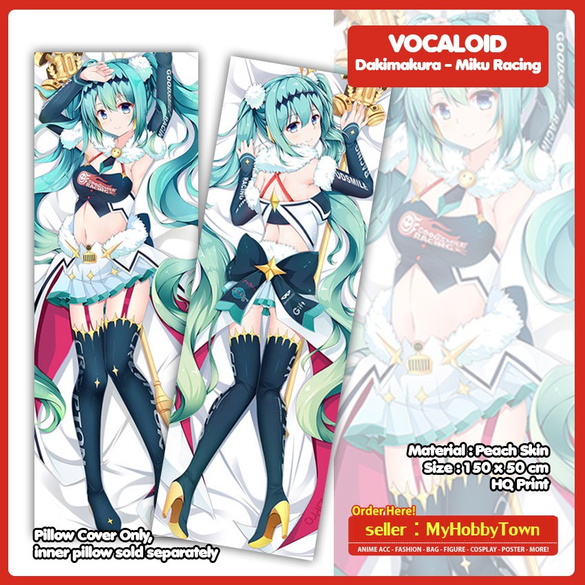 Sarung Bantal Anime Dakimakura Vocaloid : Racing Miku