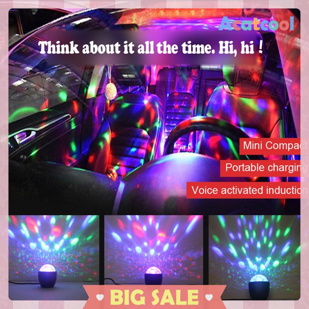 LED Magic Ball Lamp USB Disco Bar Party Music Stage Projector Effect Lights