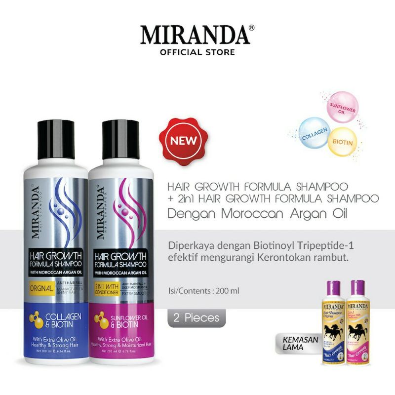 MIRANDA HAIR GROWTH MOROCCAN SHAMPOO 200ML