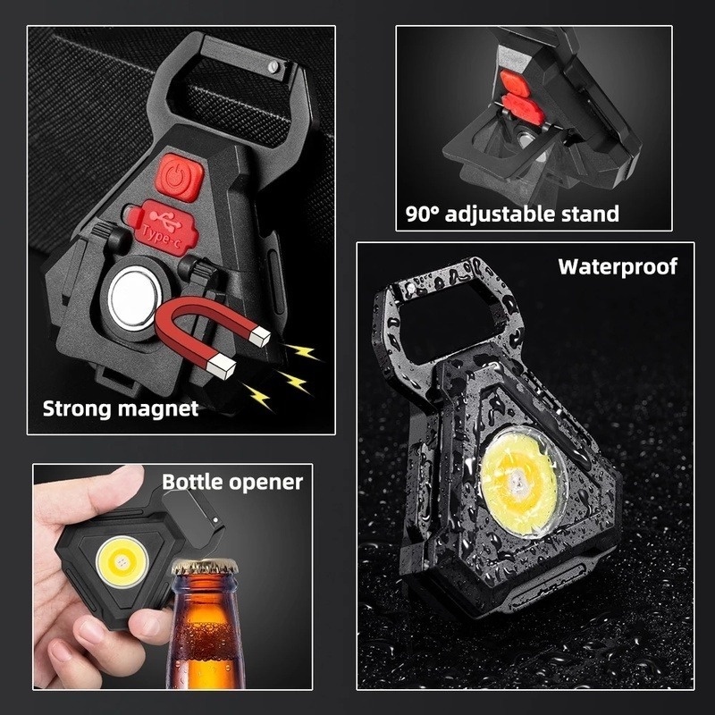 Gantungan Kunci Dengan Lampu Senter LED Portable Untuk Camping