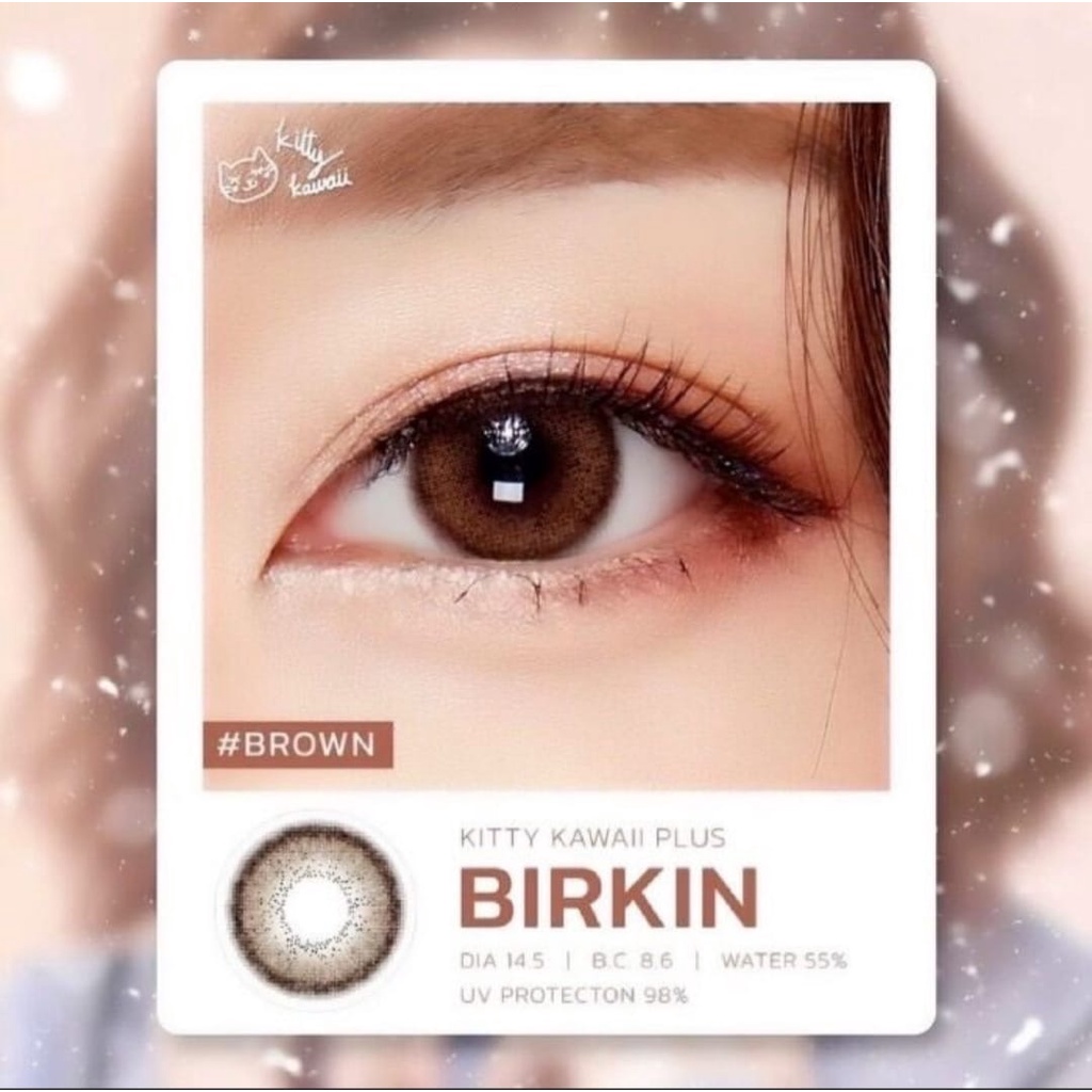 SOFTLENS BIRKIN BROWN KITTY KAWAI ORIGINAL