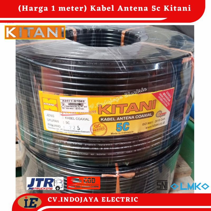 Kabel Antena Kitani Coaxial 5C Harga 1 Meter Kabel antena tv kitani kabel antena tanpa Kabel Antena Kabel antena tanpa booster kabel antena berkualitas kabel antena murah kabel antena kabel parabola antena hd antena digital kabel antena terbaik kabel cctv