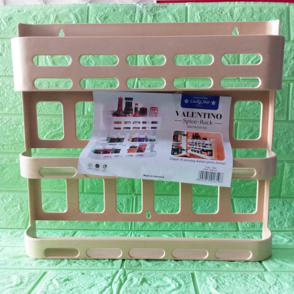 Rak Bumbu Gantung Susun 3 Valentino / Rak dinding Lucky Star / rak dapur / rak serbaguna