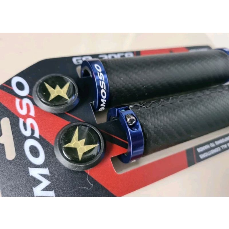 Hand Grip MOSSO GP-30CB Black Blue - Handgrip Mosso Hitam Biru merah Motiv Carbon Motif Karbon