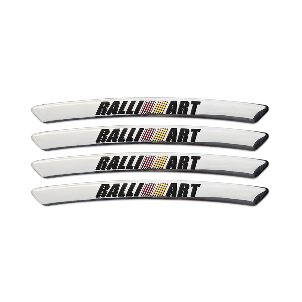 Ralli ART 4Pcs Stiker Dekorasi Roda Mobil Bahan Aluminum