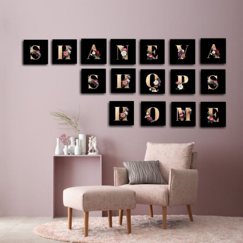 wall Decor hiasan dinding huruf abjad art