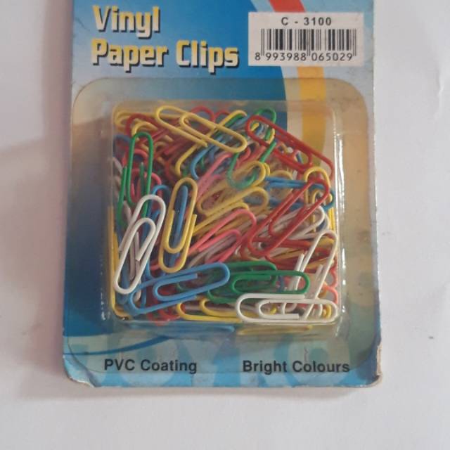 

KLIP KERTAS WARNA /VINYL PAPER CLIPS JOYKO C 3100