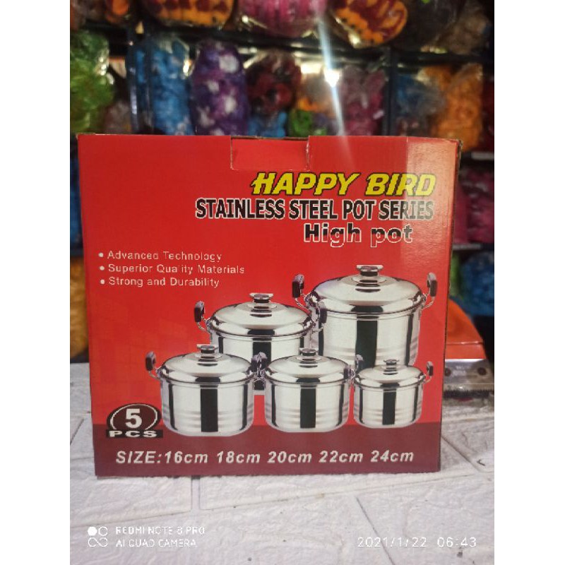 PANCI STEAMER NDO HIGH POT 5 PCS /2 STEAMER