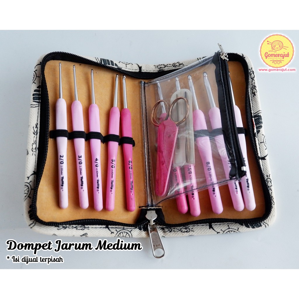 GOMERAJUT - Dompet Hakpen Medium (Crochet Hook Case)
