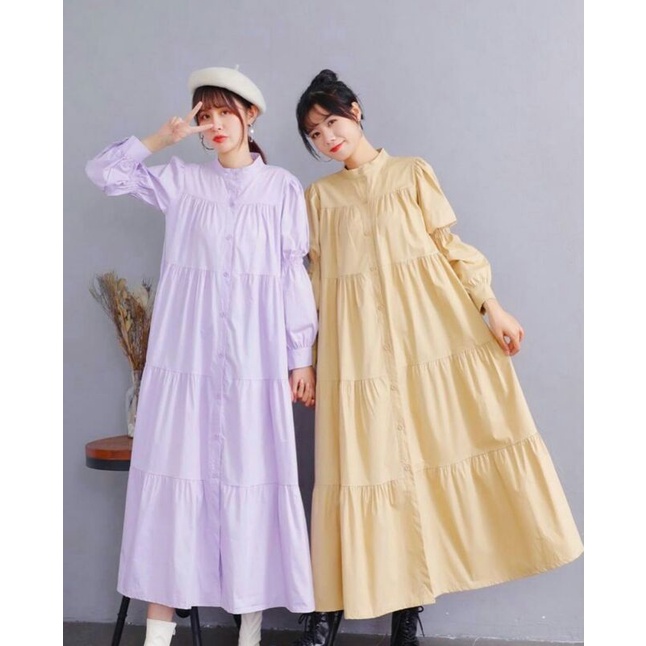 MAXI DRESS QIQI DRESS ZARA BASIC-Lilac