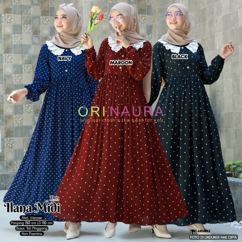 llana midi dress ori naura