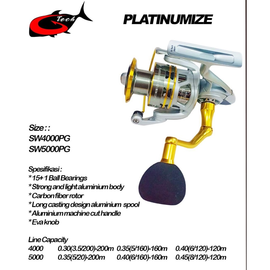 reel pancing G-TECH Platinumize SW 4000,5000 PG
