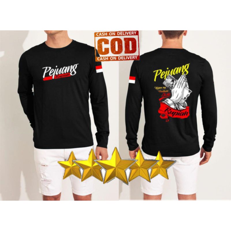 [PROMO] KAOS LENGAN PENDEK COTTON COMBED 30S Kaos Tshirt Pria Pejyang Salam  Hitam Distro Lengan Panjang Motif Sablon Bergambar Keren / Baju Kaos panjang