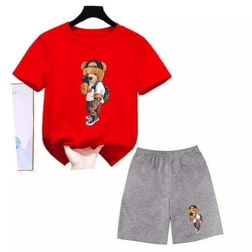 Jeco fashion set anak printing carbe bear miror selfie unisex