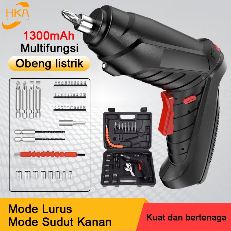 Cordless Screwdriver 3.6 V Mesin Bor Cordless 48pcs Set Bor Obeng Tanpa Kabel