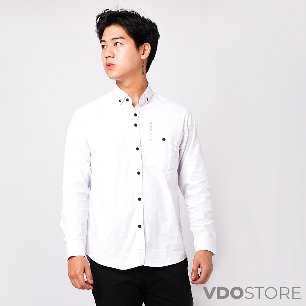 KEMEJA PRIA PUTIH BASIC LENGAN PANJANG BAJU DEWASA POLOS PREMIUM KEMEJA KERJA TEBAL M L XL WHITE SHIRT KEMEJA KANTOR FORMAL SANTAI CASUAL SEMI KASUAL VIRAL MURAH KATUN KUALITAS