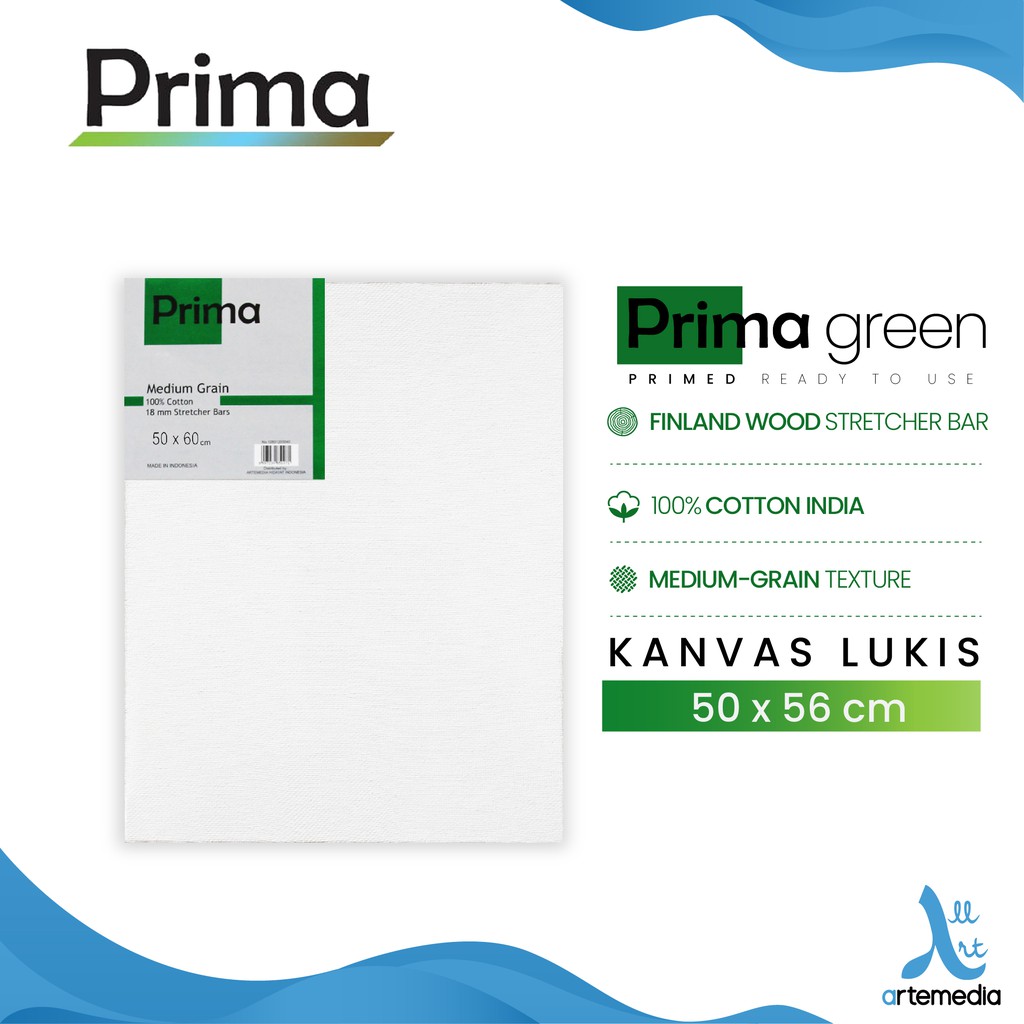 

Prima Green 50x60cm Cotton Canvas