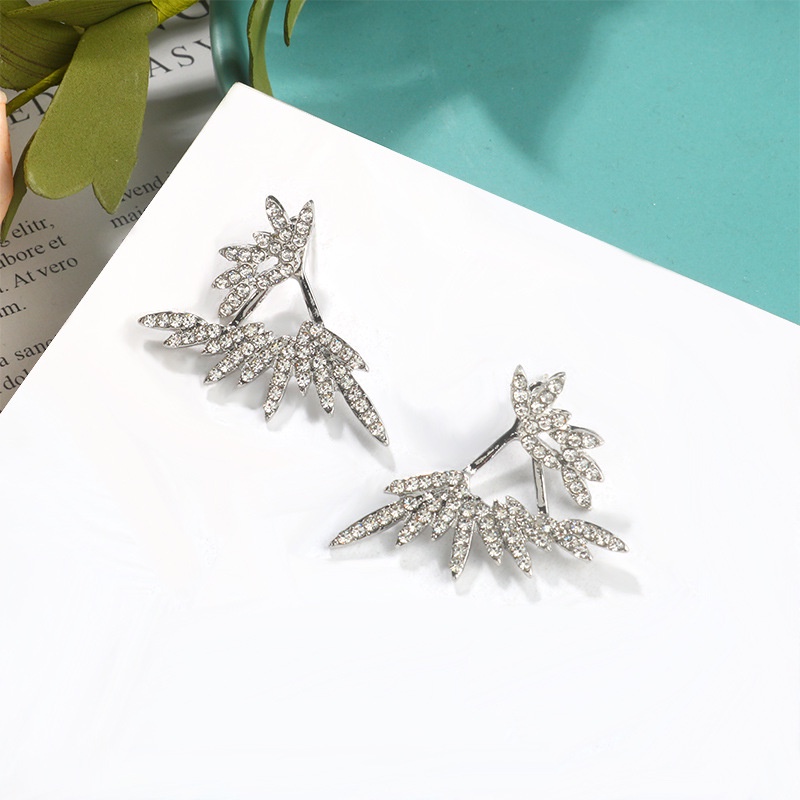 Anting Desain Sayap Malaikat Bahan 925 Silver Needle Gaya Korea