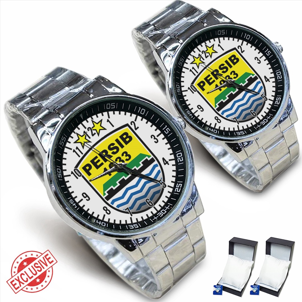 Jam Tangan Rantai Couple PERSIB BANDUNG - 01 (Awesome)