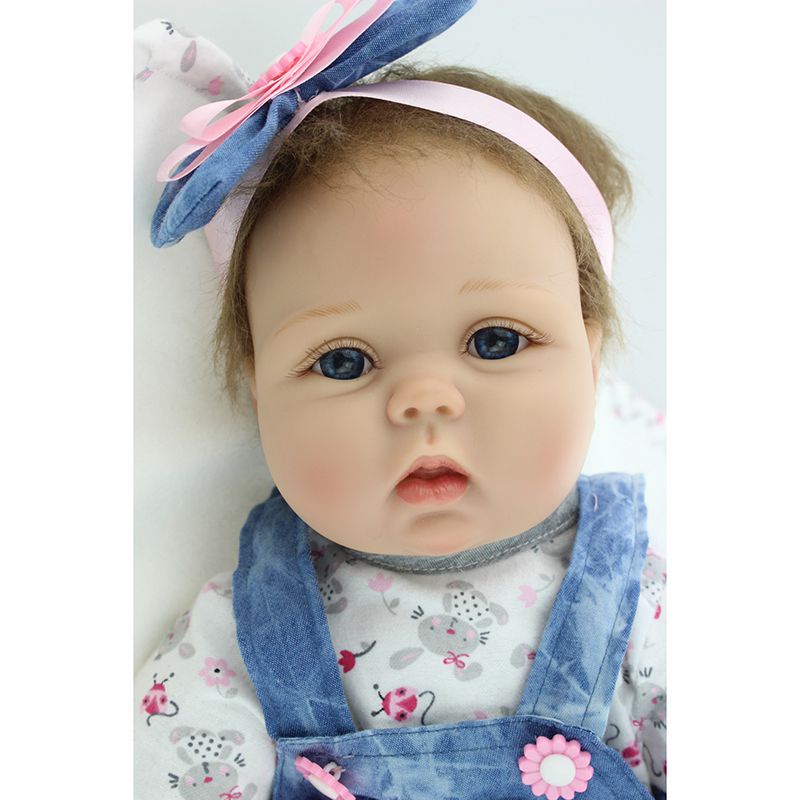 55cm 22&quot; Real Life Reborn Dolls Soft Silicone Vinyl Handmade Realistic Newborn Doll