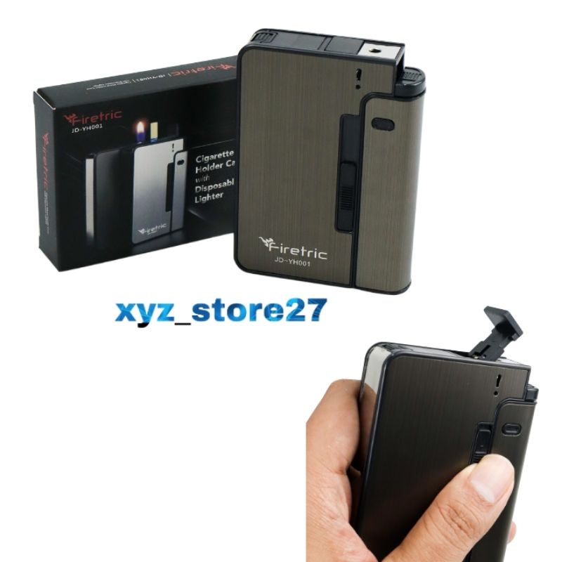 Firetric Kotak Rokok Fashion Bungkus Case with Lighter Korek Api Slot
