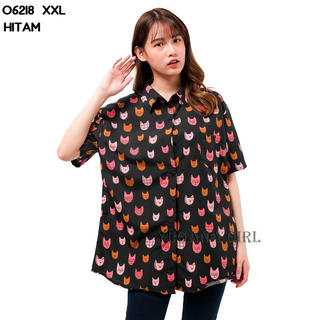 BL 4D1 06218 Baju  Blouse Atasan  XXL Jumbo Murah Wanita  