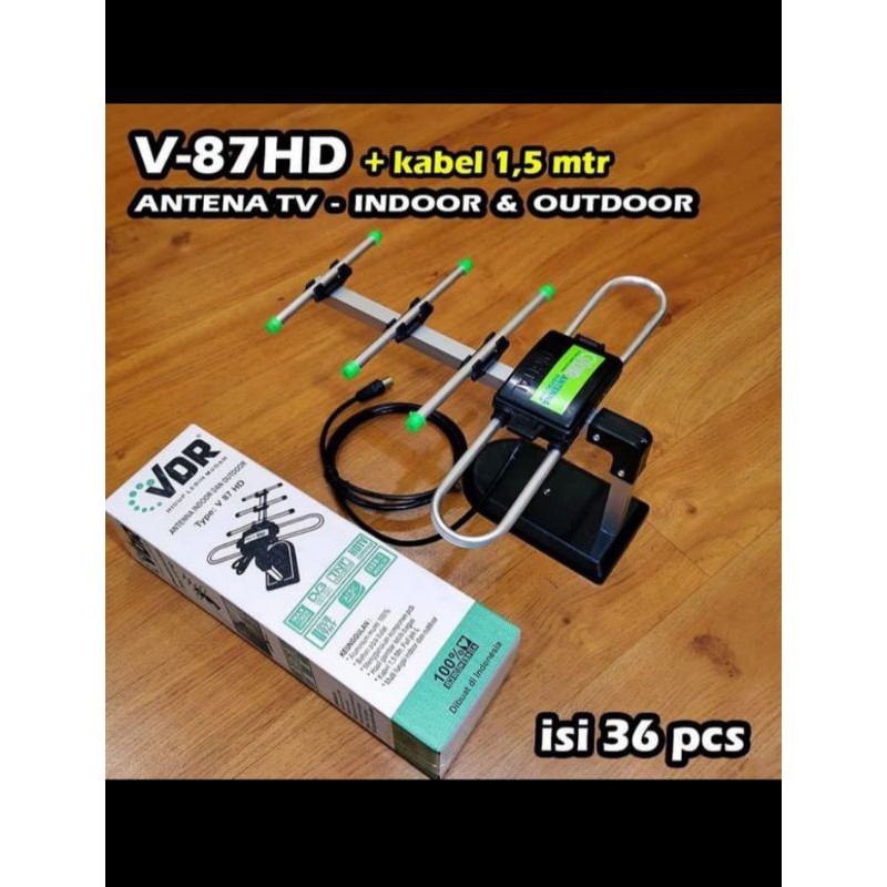 Antena TV  Indoor &amp; Outdoor VDR V-87HD+ Kabel 1.5M Antena Tv Digital