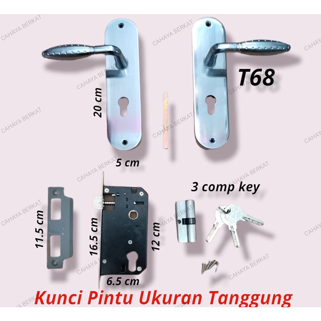 Handle Kunci Pintu / Pegangan Ukuran Tanggung Sedang PROMO TERMURAH