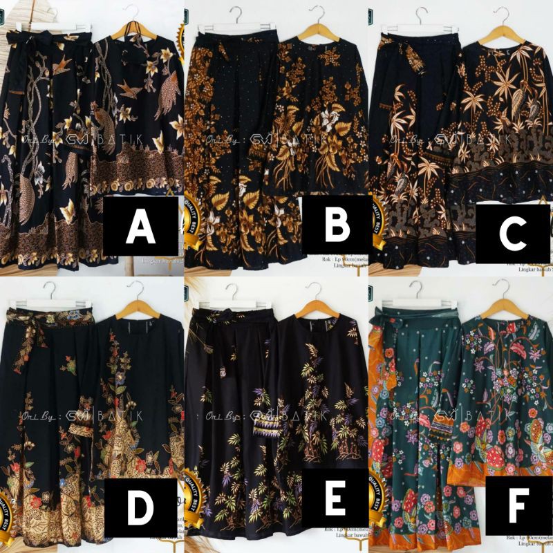 Rok dan Blouse / Rok Batik Set / RNB / setelan batik